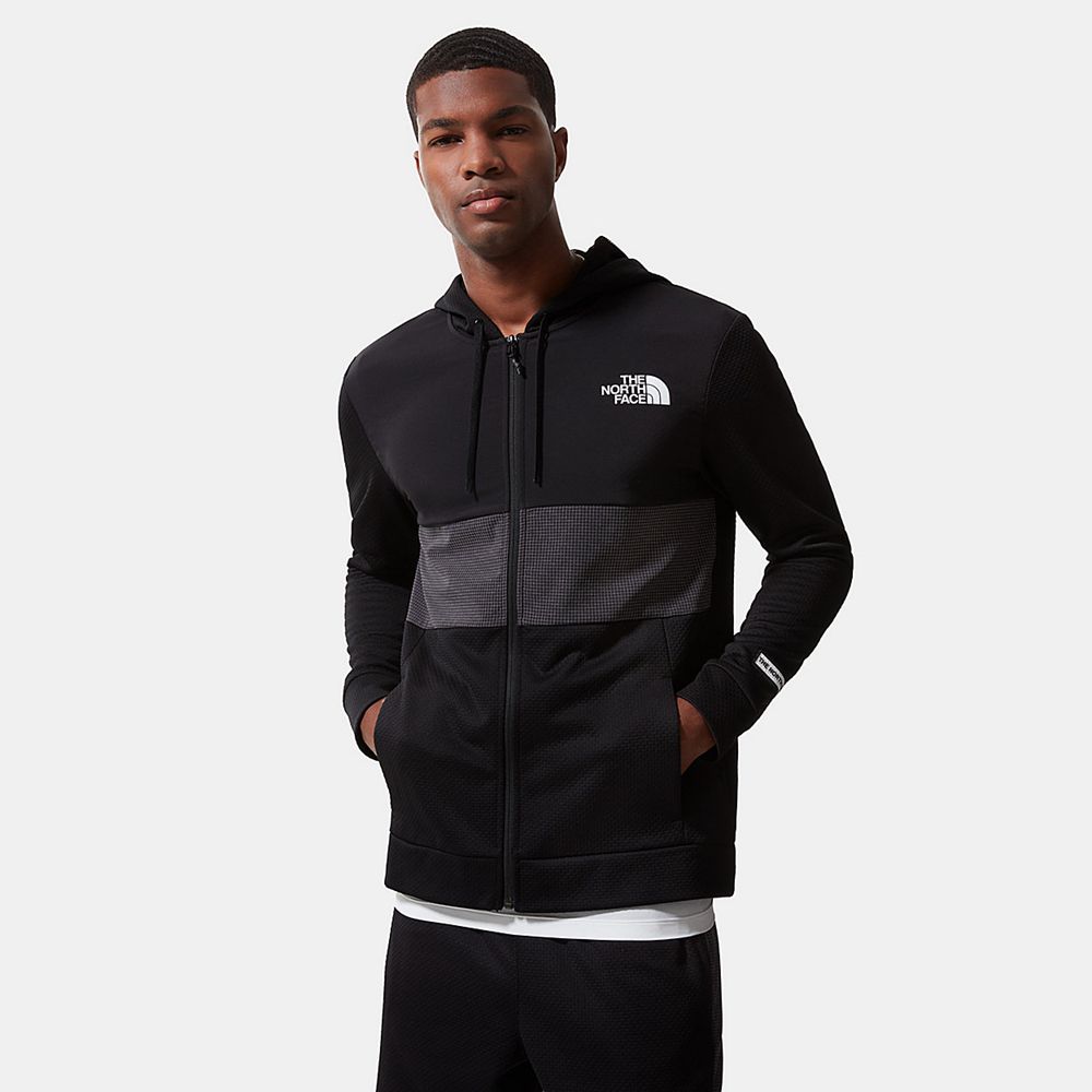 The North Face Fleece Jacket Mens Australia - The North Face Mountain Athletics Overlay Black Hiking